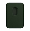 Кожаный чехол-бумажник MagSafe для iPhone. Цвет: "Зелёная секвойя"