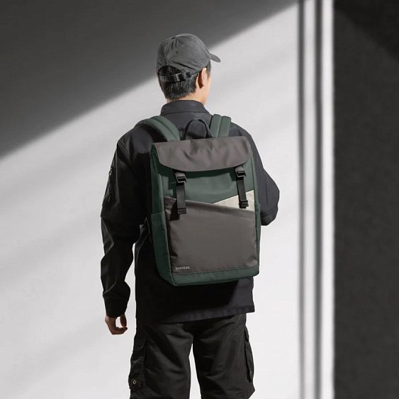 Рюкзак Tomtoc Laptop Slash-T64 Backpack для ноутбука до 16". Цвет: серо-бирюзовый