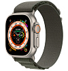 Apple Watch Ultra, 49мм, ремешок "Альпийская петля" зеленого цвета