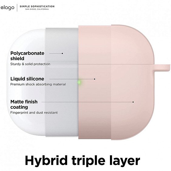 Чехол Elago Liquid Hang Case для AirPods Pro 2. Цвет: розовый