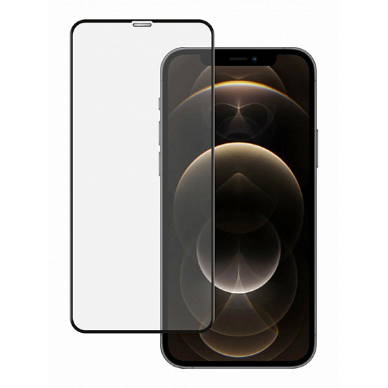 Защитное стекло Ainy (0.25мм) Full Screen Cover для iPhone 12 Pro Max. Цвет: чёрный 
