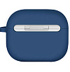 Чехол UNIQ NEXO для AirPods 3, силикон с карабином и заушинами. Цвет: синий
