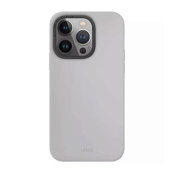 Чехол Uniq LINO MagSafe для iPhone 15 Pro Max. Цвет: серый