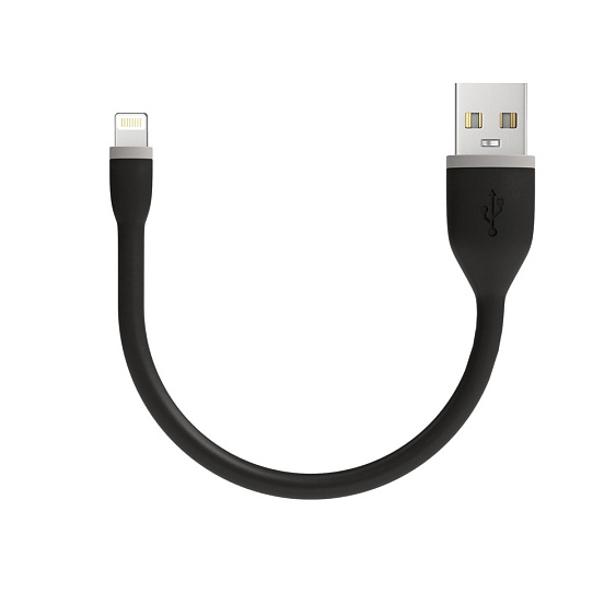Кабель Satechi Flexible Lightning - USB, 15 см. Цвет: черный