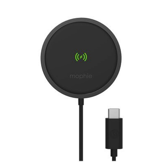 Беспроводное магнитное з/у Mophie Universal Snap+ Wireless Pad, 15W. Цвет: чёрный