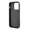 Чехол Guess PU 4G Stripes Hard MagSafe для iPhone 15 Pro. Цвет: коричневый