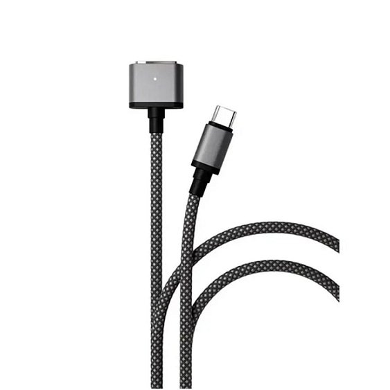 Кабель VLP Cable USB-C to MagSafe, 140 Вт, 5А, PD3.0, 2м. Цвет: "серый-космос"