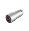 Автомобильное зарядное устройство Ubear Ride, USB-A, USB-C, QC 3.0. Цвет: серый