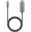Кабель EnergEA FibraTough USB-C - HDMI 4K 2,0 м. Цвет: чёрный