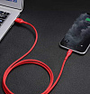 Кабель Aukey Kevlar Lightning — USB-A, 2м. Цвет: красный