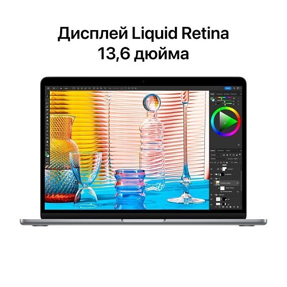 Ноутбук Apple MacBook Air 13" (M2, 2022), 512 ГБ SSD Цвет: "Серый космос"