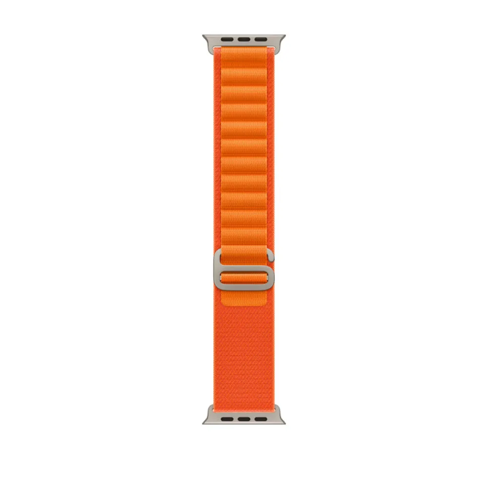 Apple Watch Ultra, 49мм, ремешок "Альпийская петля" оранжевого цвета, размер M