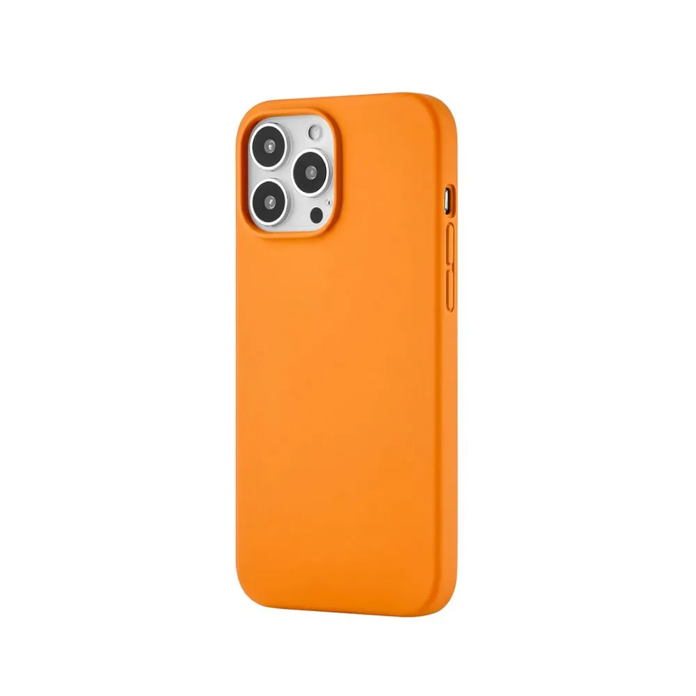 Чехол Ubear Touch Case для iPhone 13 Pro, софт-тач силикон. Цвет: оранжевый