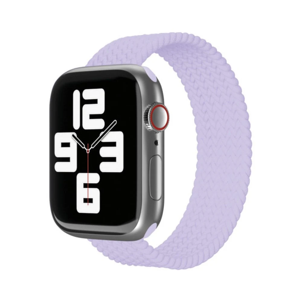 Ремешок нейлоновый плетёный VLP для Apple Watch 38мм/40мм/41мм, L/XL, 2 шт. Цвет: фиолетовый