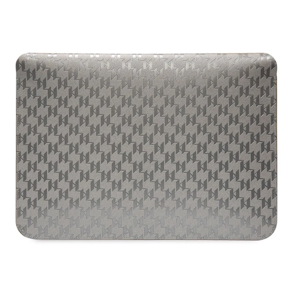 Чехол Lagerfeld Saffiano Sleeve Monogram NFT Choupette для ноутбуков 13"/14". Цвет: серебристый