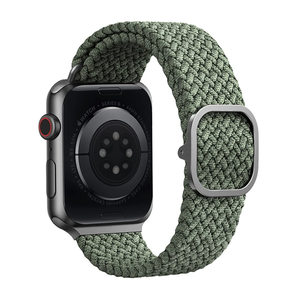 Ремешок нейлоновый Uniq Aspen для Apple Watch 42мм/44мм. Цвет: зелёный