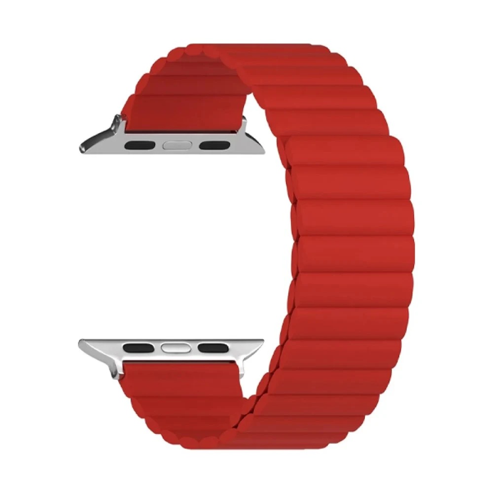 Ремешок силиконовый Lyambda Acrux для Apple Watch 42мм/44мм. Цвет: красный
