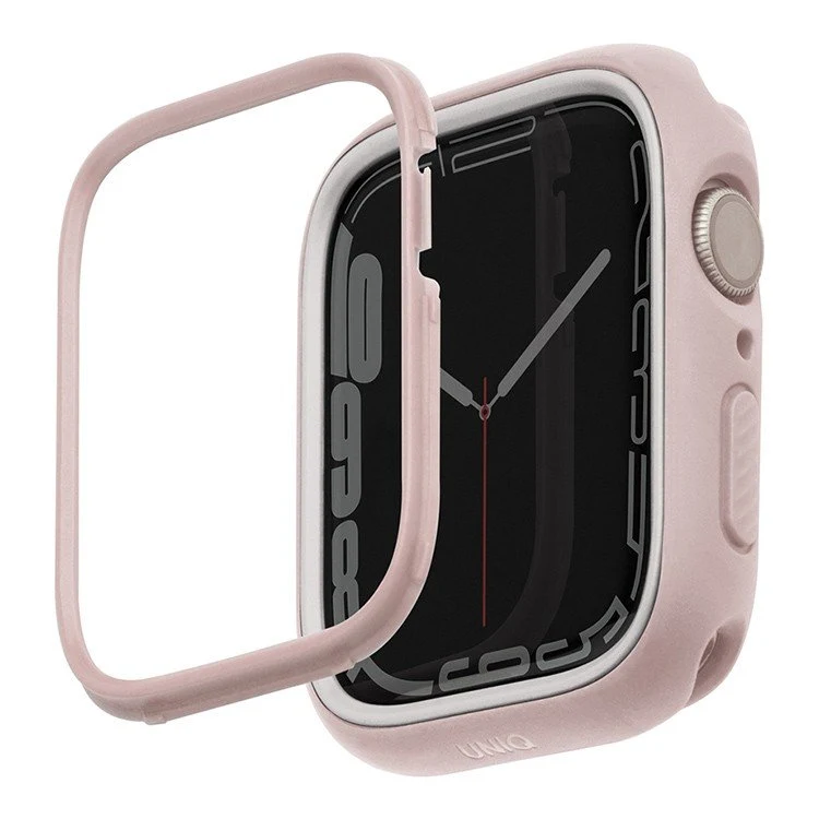 Чехол Uniq Moduo со сменным безелем для Apple Watch 41/40 мм. Цвет: розовый/белый