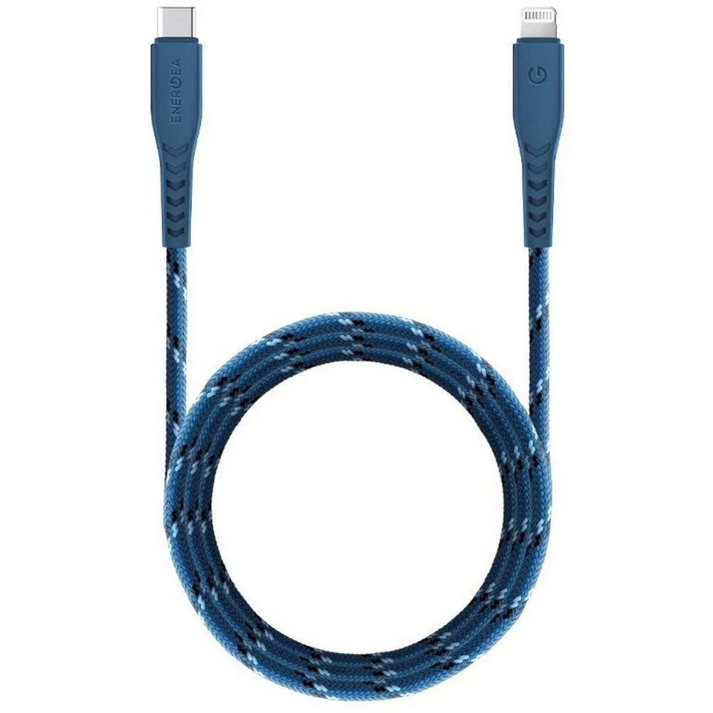 Кабель EnergEA NyloFlex USB-C - Lightning MFI 1.5м. Цвет: синий