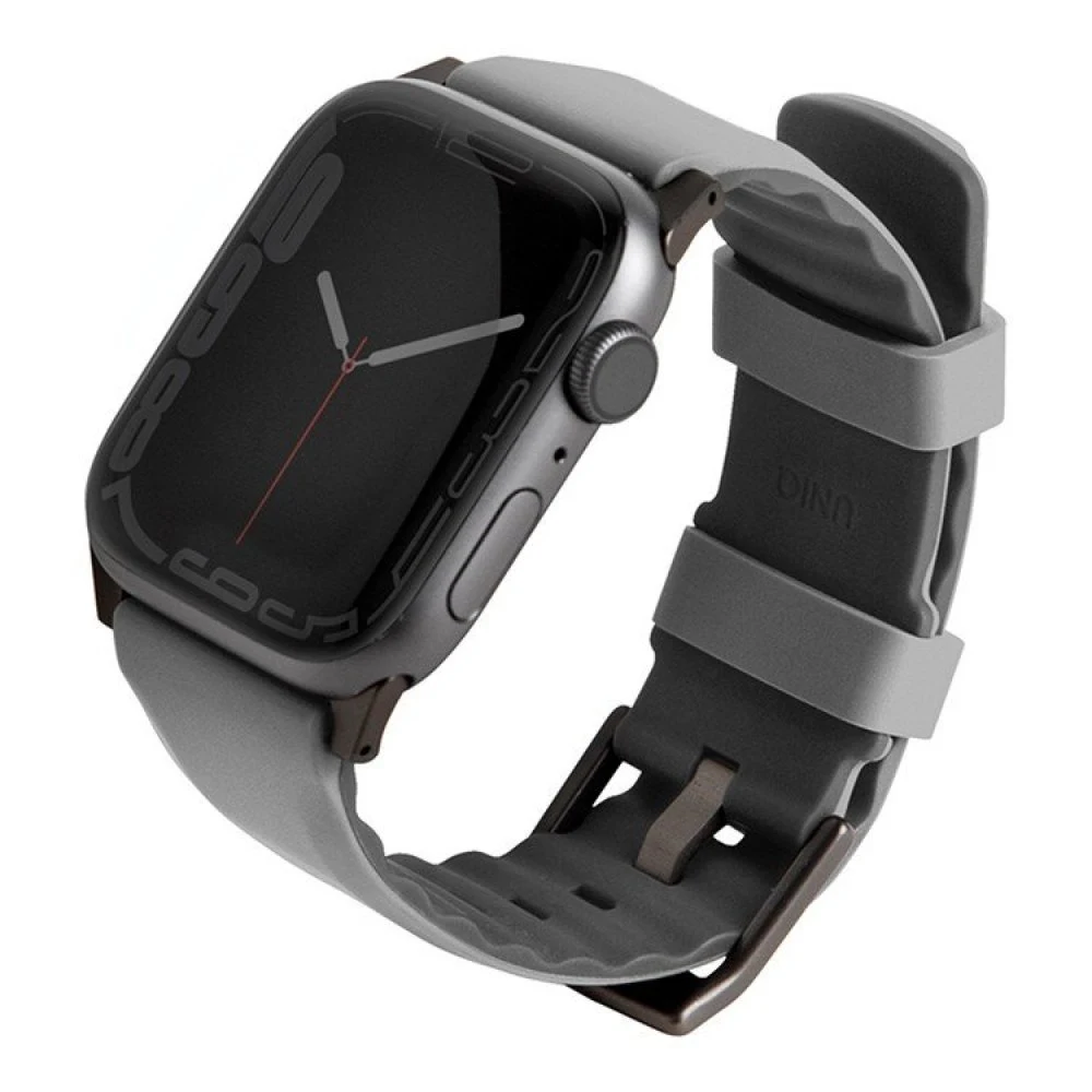 Ремешок силиконовый Uniq Linus для Apple Watch 44мм/42мм. Цвет: серый
