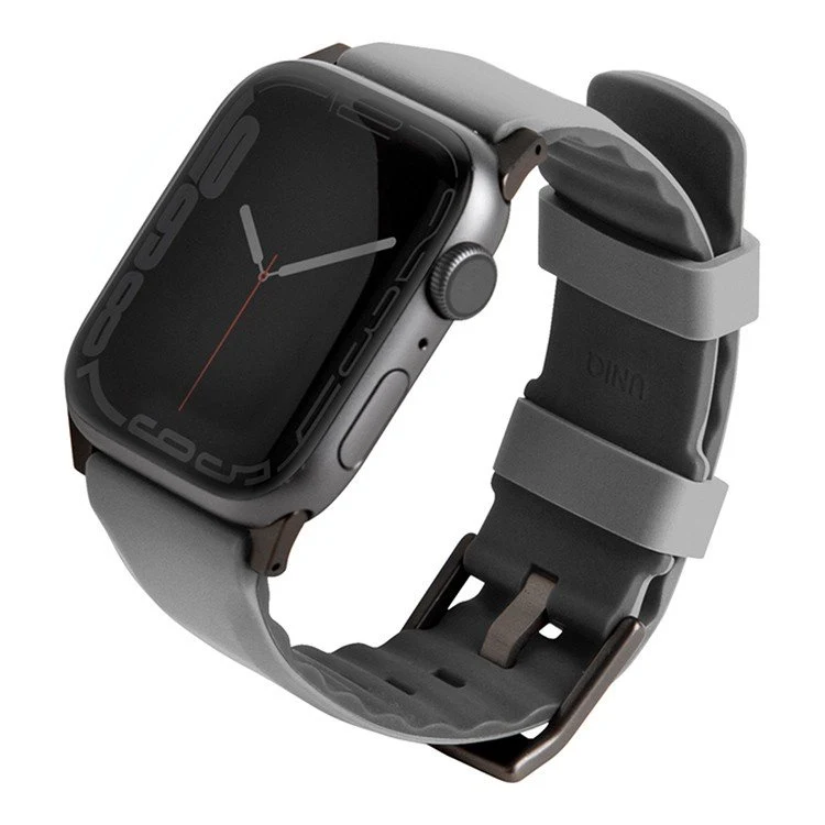 Ремешок силиконовый Uniq Linus для Apple Watch 38мм/40мм. Цвет: серый