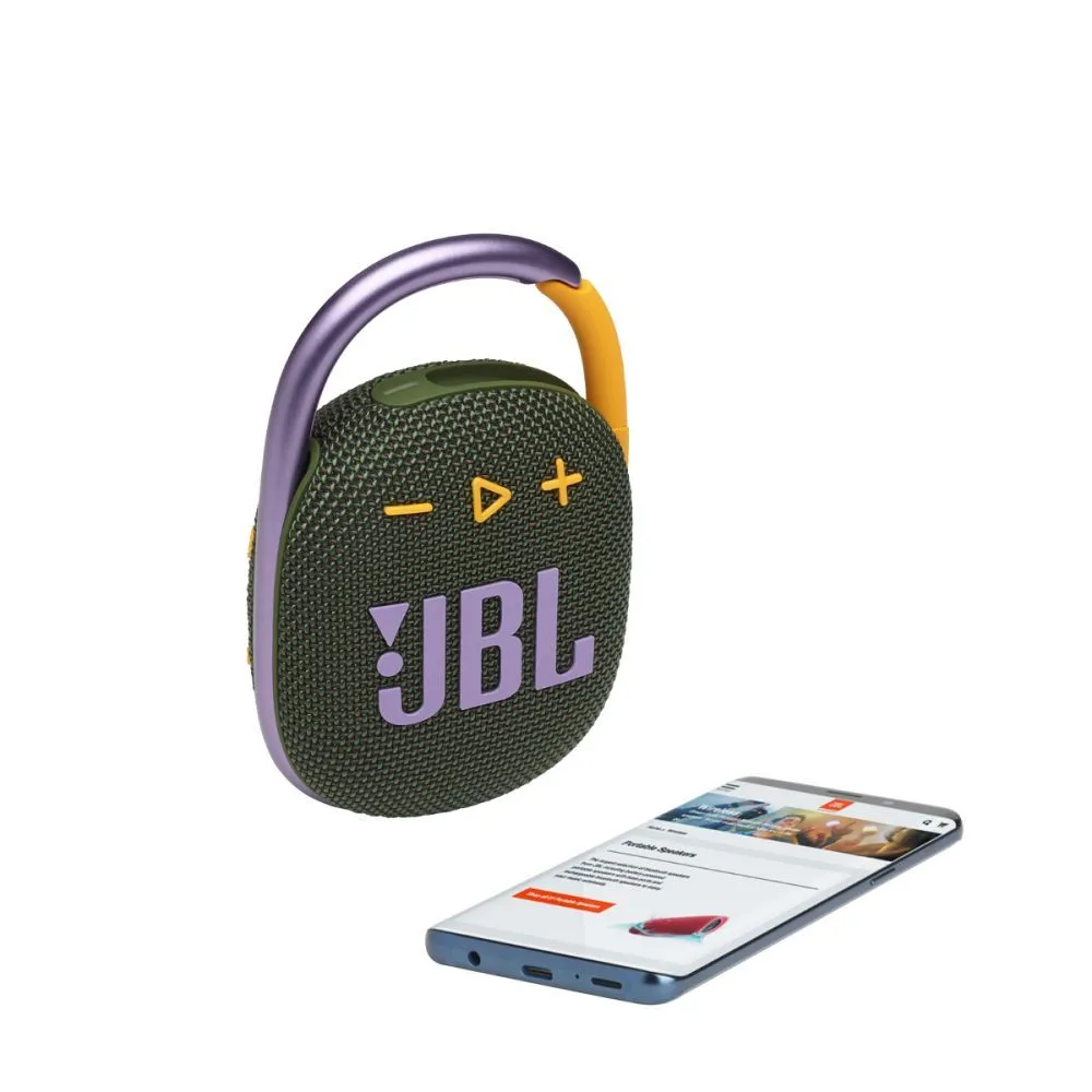 Акустическая система JBL Clip 4. Цвет: зелёный