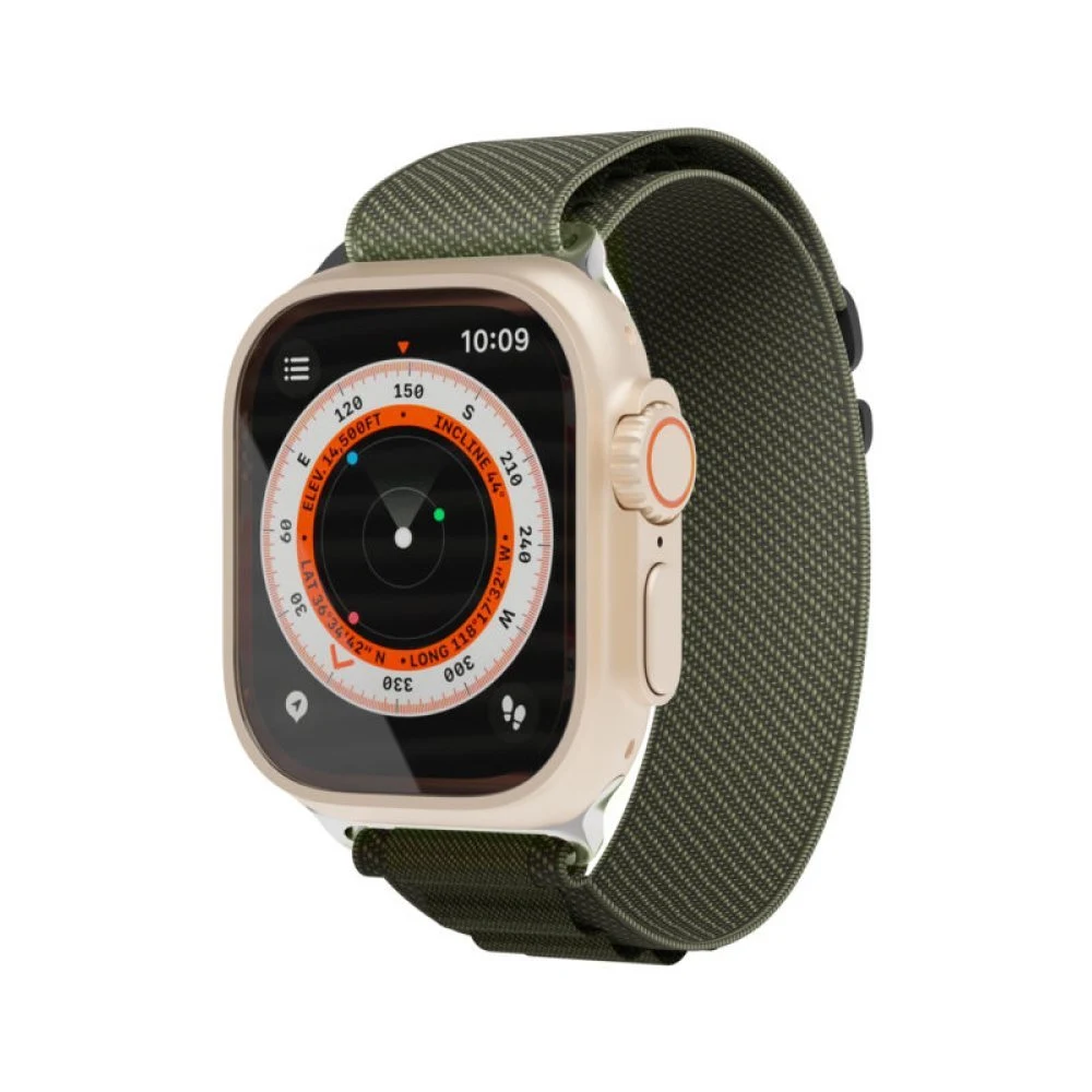Ремешок нейлоновый VLP Extreme Band для Apple Watch 42/44/45/49мм. Цвет: тёмно-зелёный