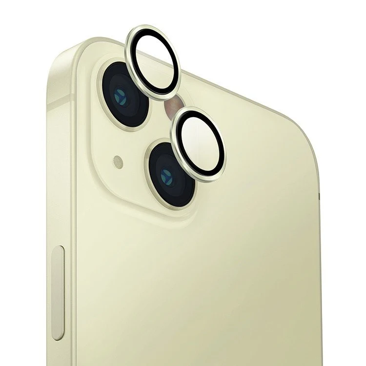 Защитное стекло Uniq OPTIX Camera Lens для камеры iPhone 15/15 Plus. Цвет: жёлтый