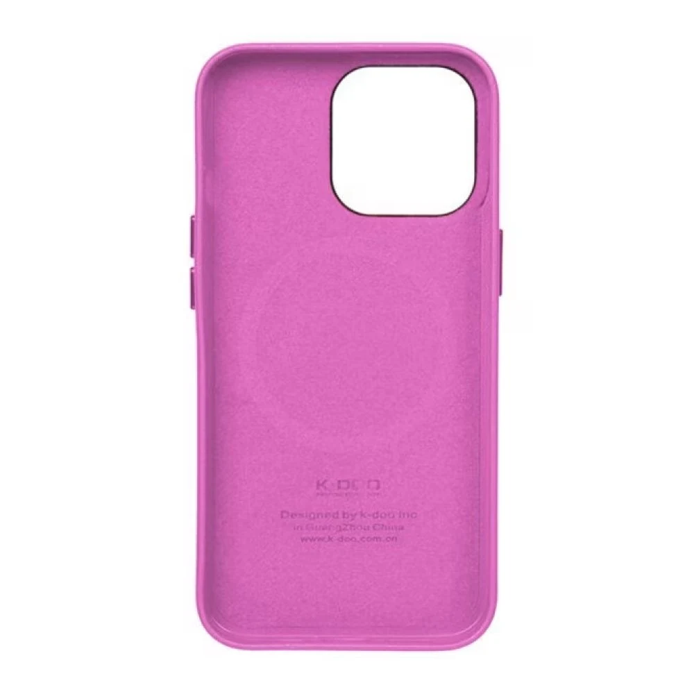 Чехол K-DOO Noble Collection Magsafe для iPhone 14 Pro Max, кожа. Цвет: розовый