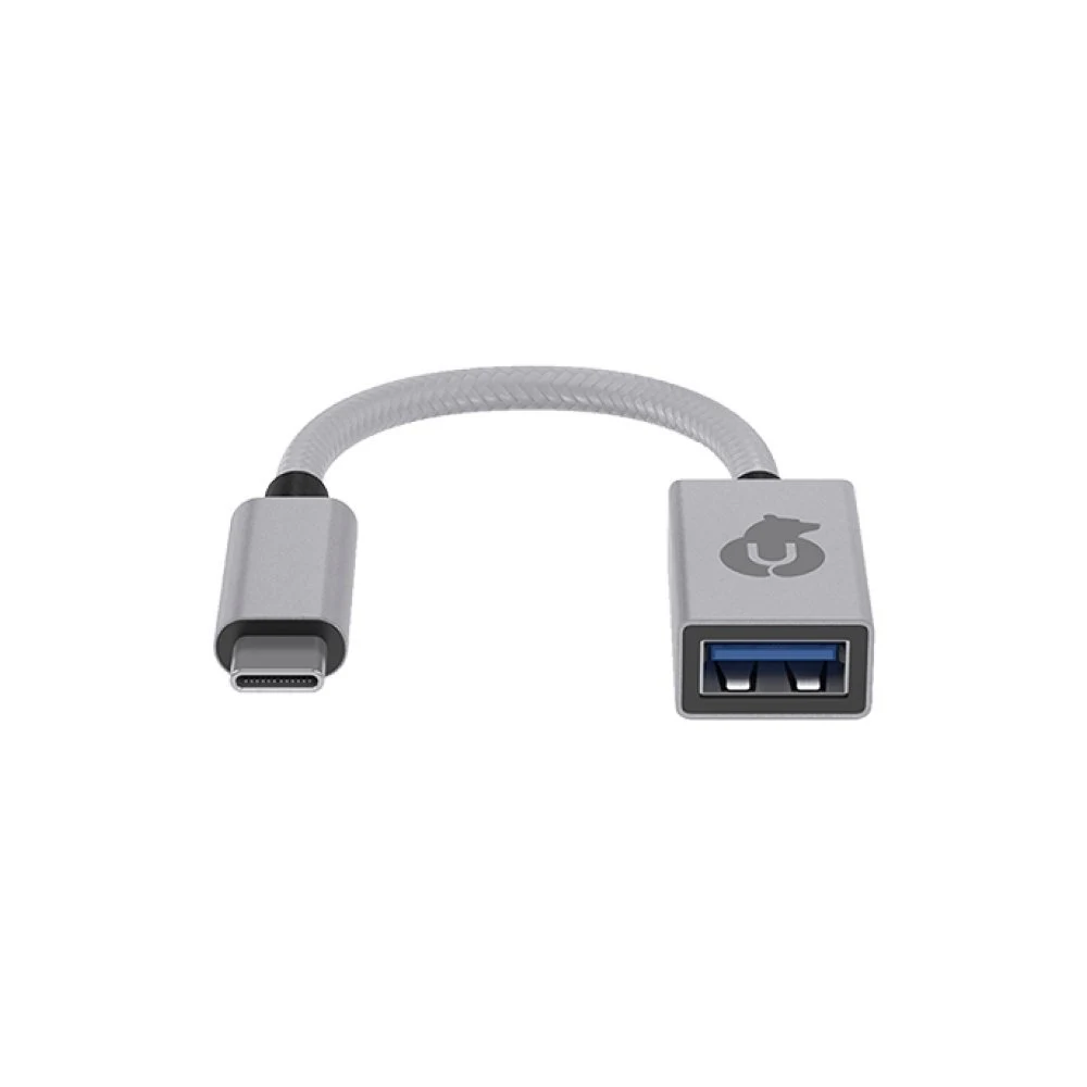 USB адаптер uBear LINK Type-A to Type-C. Цвет серебристый