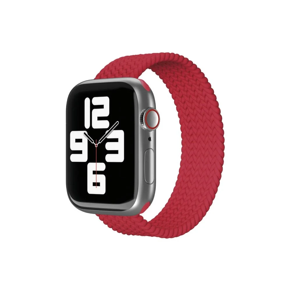 Ремешок нейлоновый плетёный VLP для Apple Watch 42мм/44мм/45мм, S/M, 2 шт. Цвет: красный