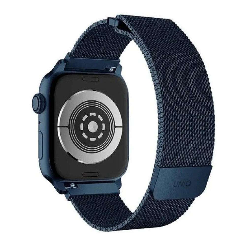 Ремешок из стали Uniq Dante Strap Mesh для Apple Watch 42мм/44мм. Цвет: синий
