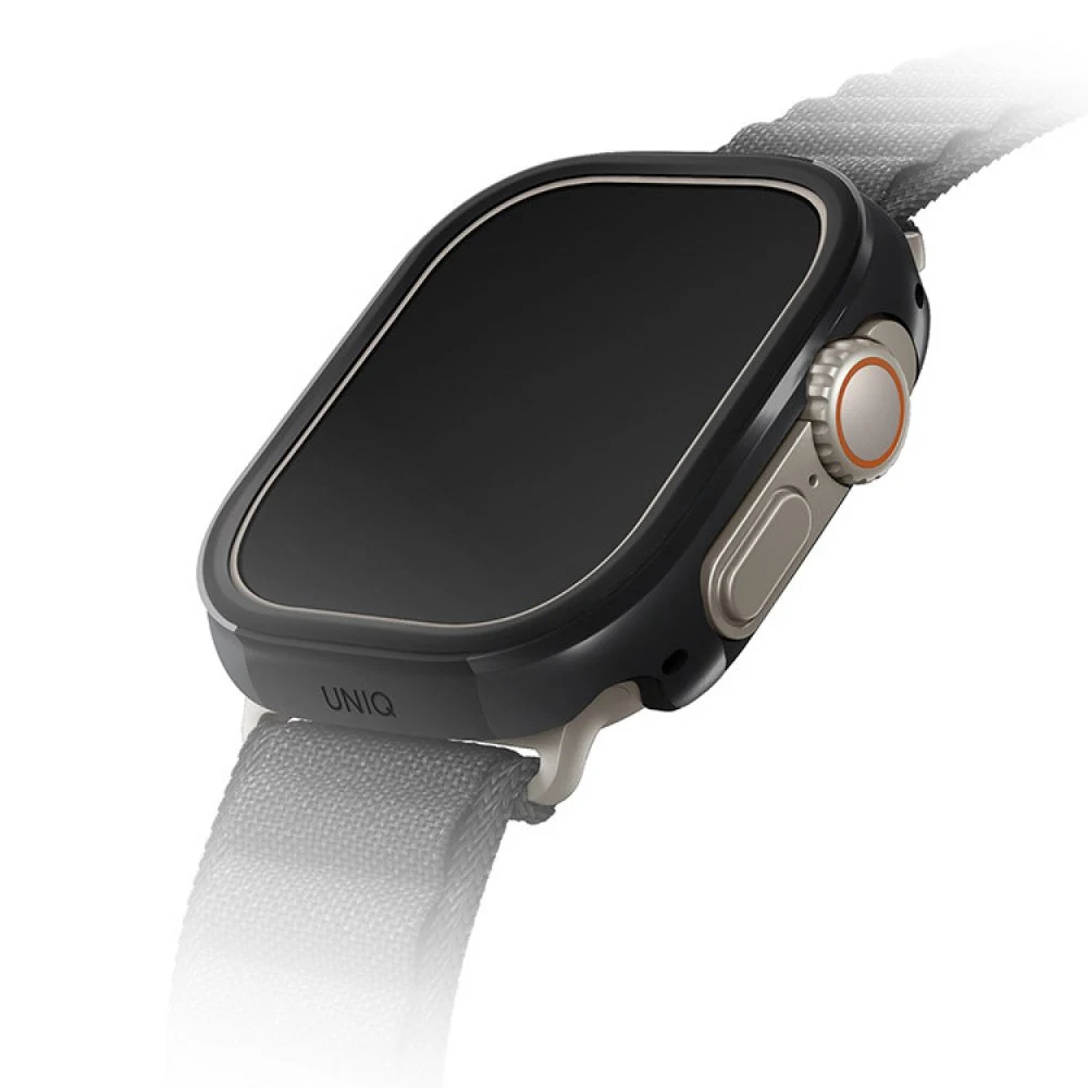 Чехол Uniq Valencia aluminium для Apple Watch Ultra 49мм. Цвет: чёрный