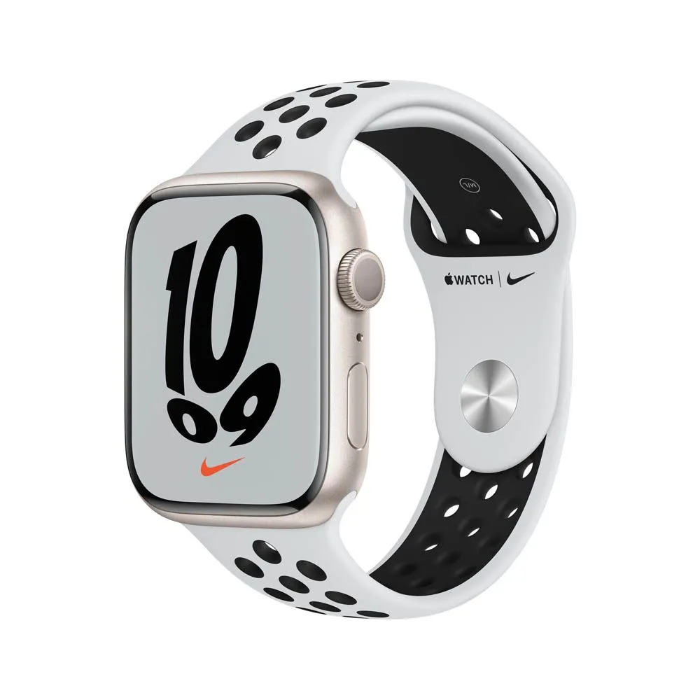 Apple Watch Nike Series 7, 41мм, корпус из алюминия цвета "Сияющая звезда", спортивный ремешок Nike