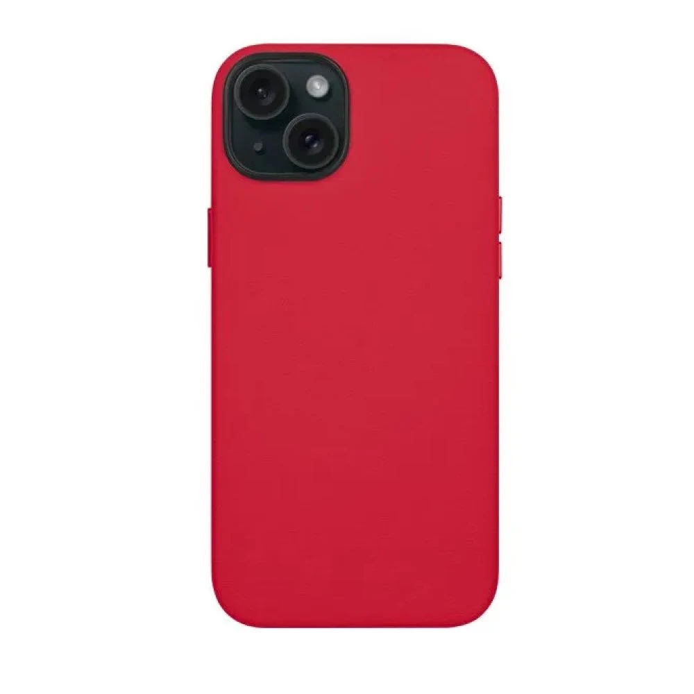 Чехол K-DOO Noble Collection Magsafe для iPhone 15, кожа. Цвет: красный