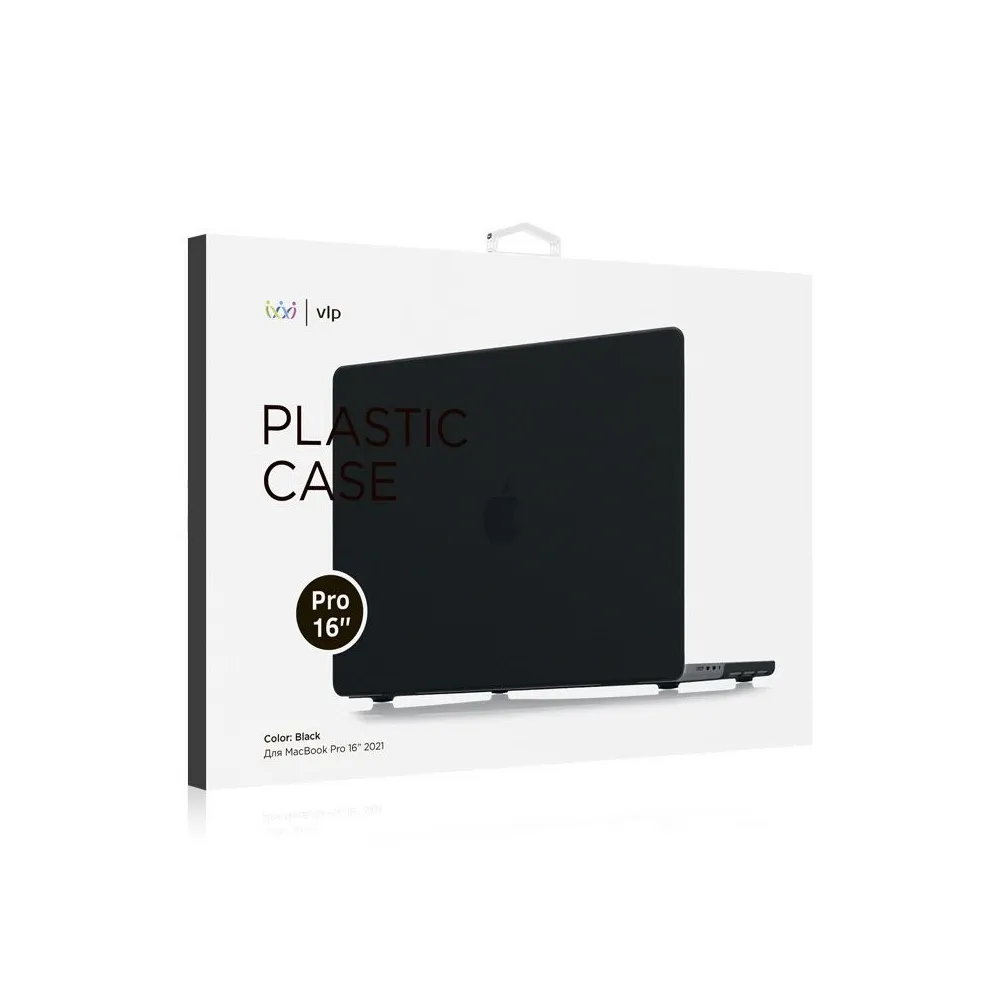 Чехол защитный vlp Plastic case для MacBook Pro 16" 2021. Цвет: чёрный