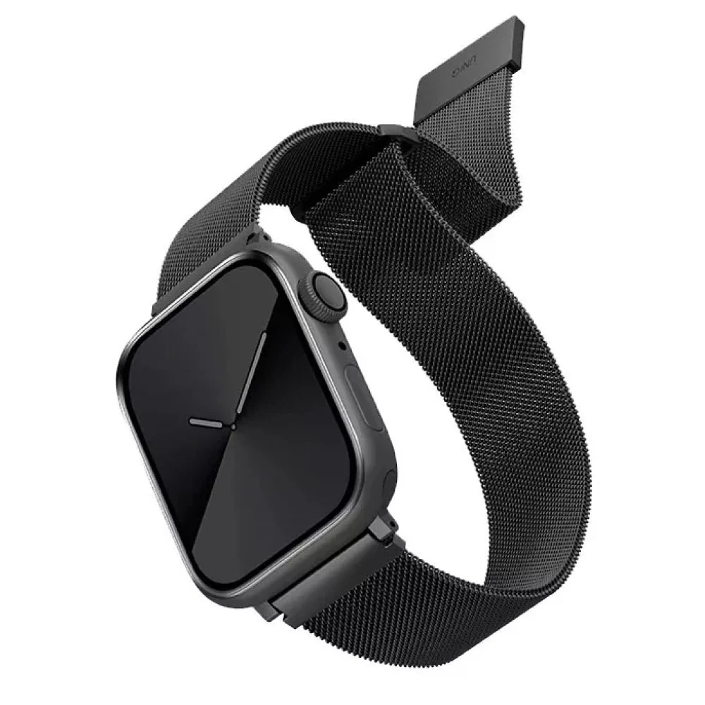 Ремешок из стали Uniq Dante Strap Mesh для Apple Watch 42мм/44мм. Цвет: графит