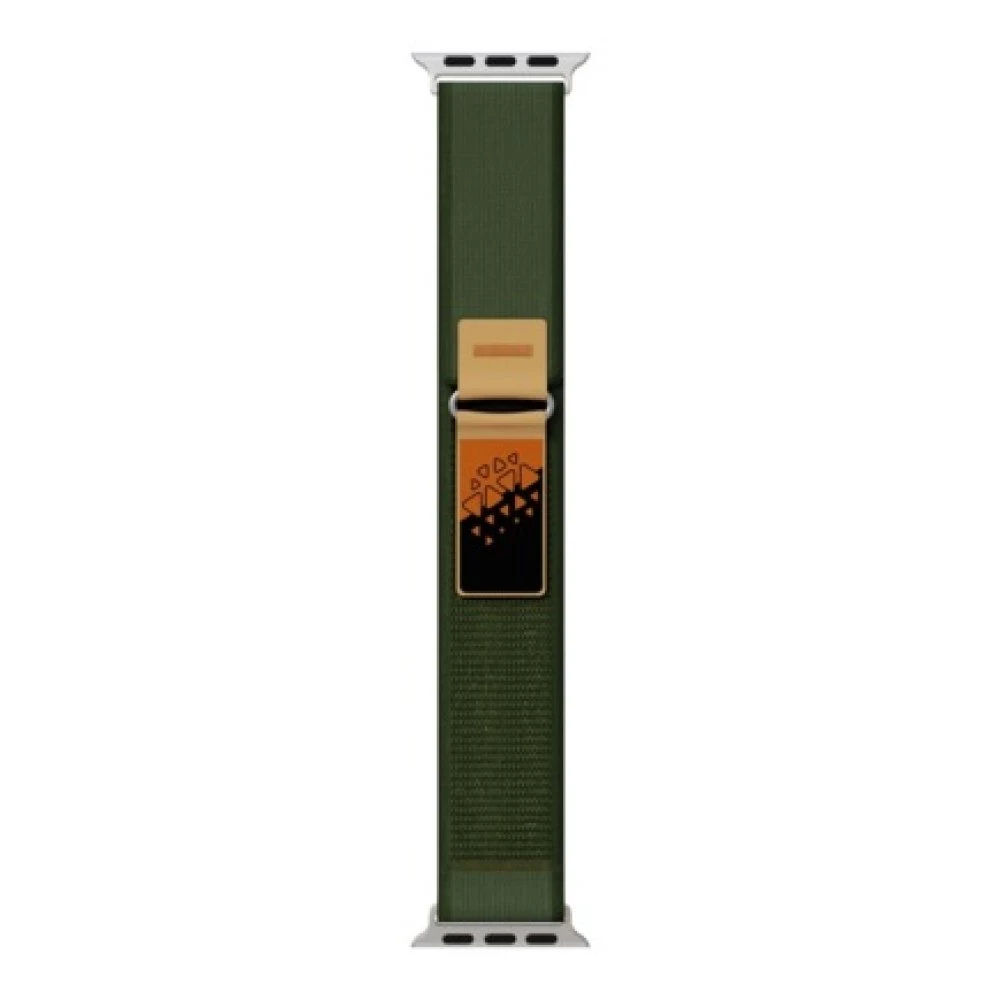 Ремешок нейлоновый Lyambda Premium Meleph для Apple Watch 38/40/41мм. Цвет: оливковый/зелёный