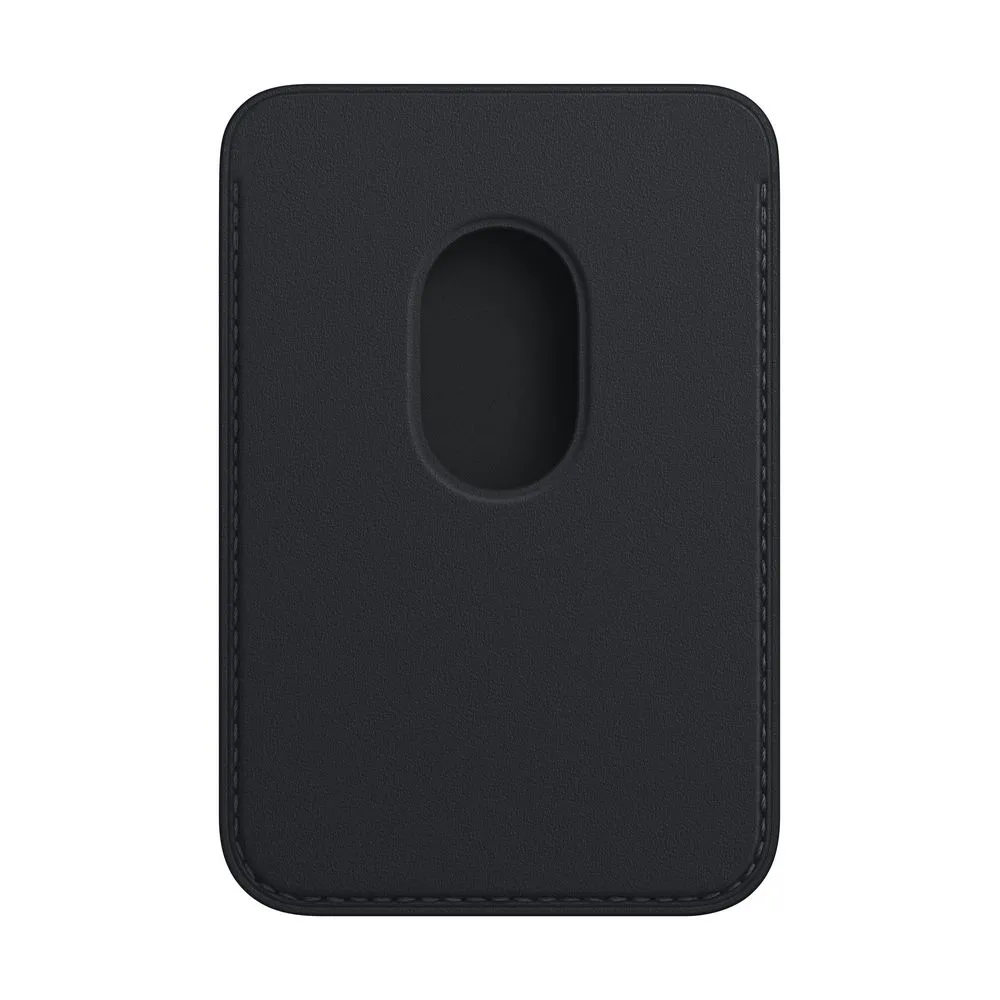 Кожаный чехол-бумажник MagSafe для iPhone. Цвет: "Тёмная ночь"