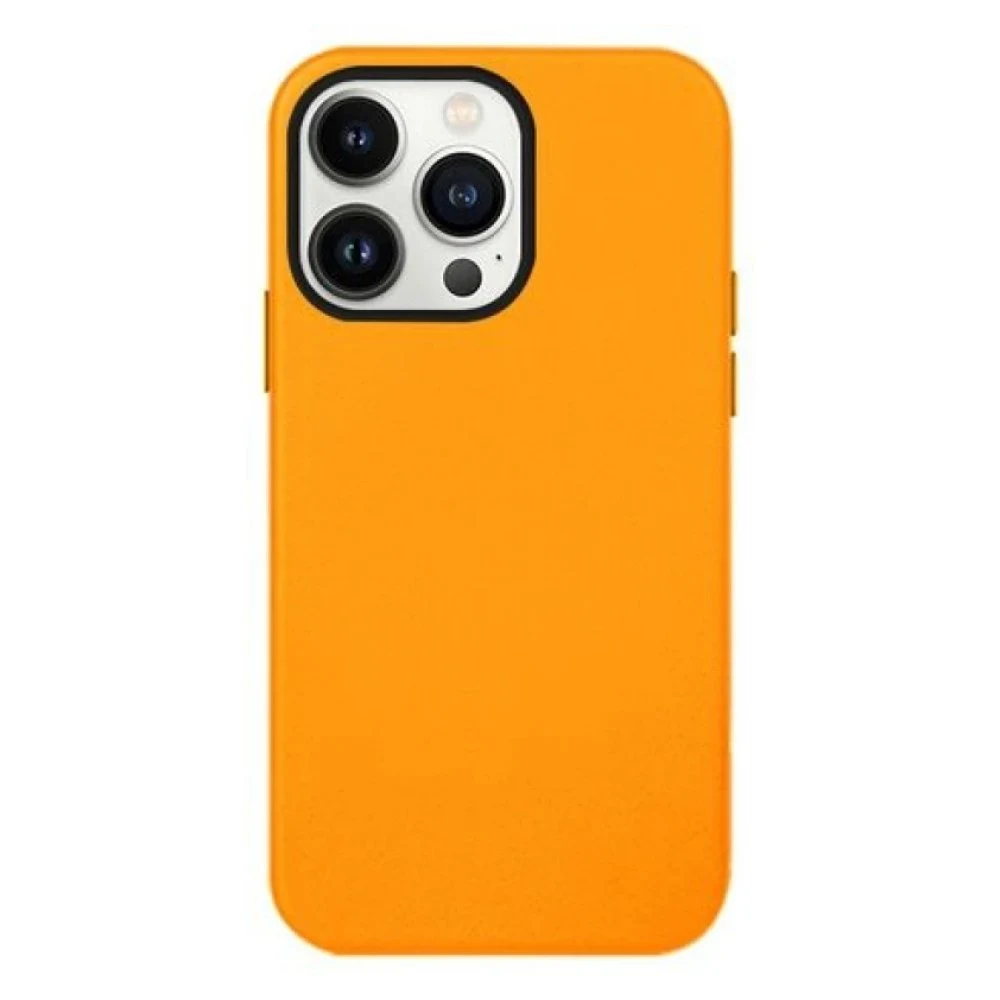 Чехол K-DOO Noble Collection Magsafe для iPhone 15 Pro, кожа. Цвет: оранжевый