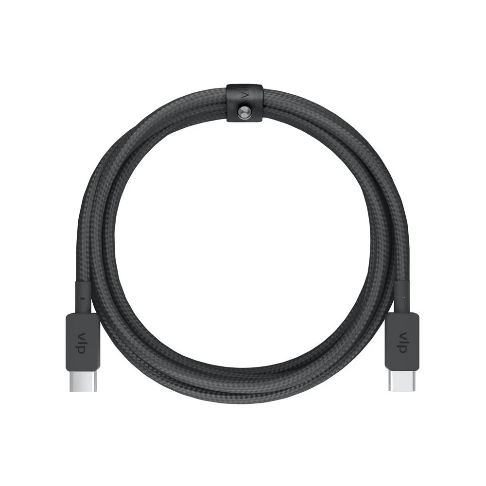 Кабель VLP Nylon Cable USB-C — USB-C, 1.2м. Цвет: чёрный