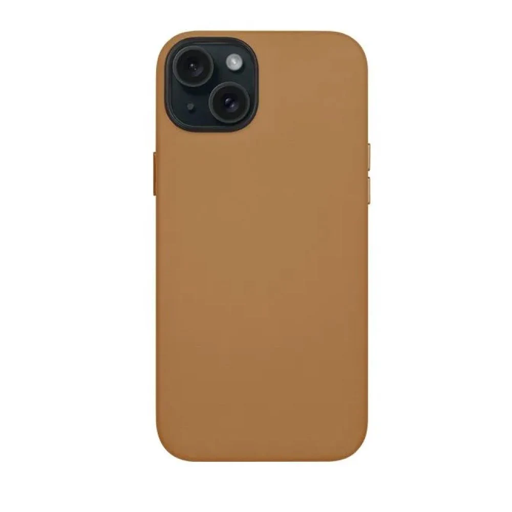 Чехол K-DOO Noble Collection Magsafe для iPhone 15, кожа. Цвет: коричневый