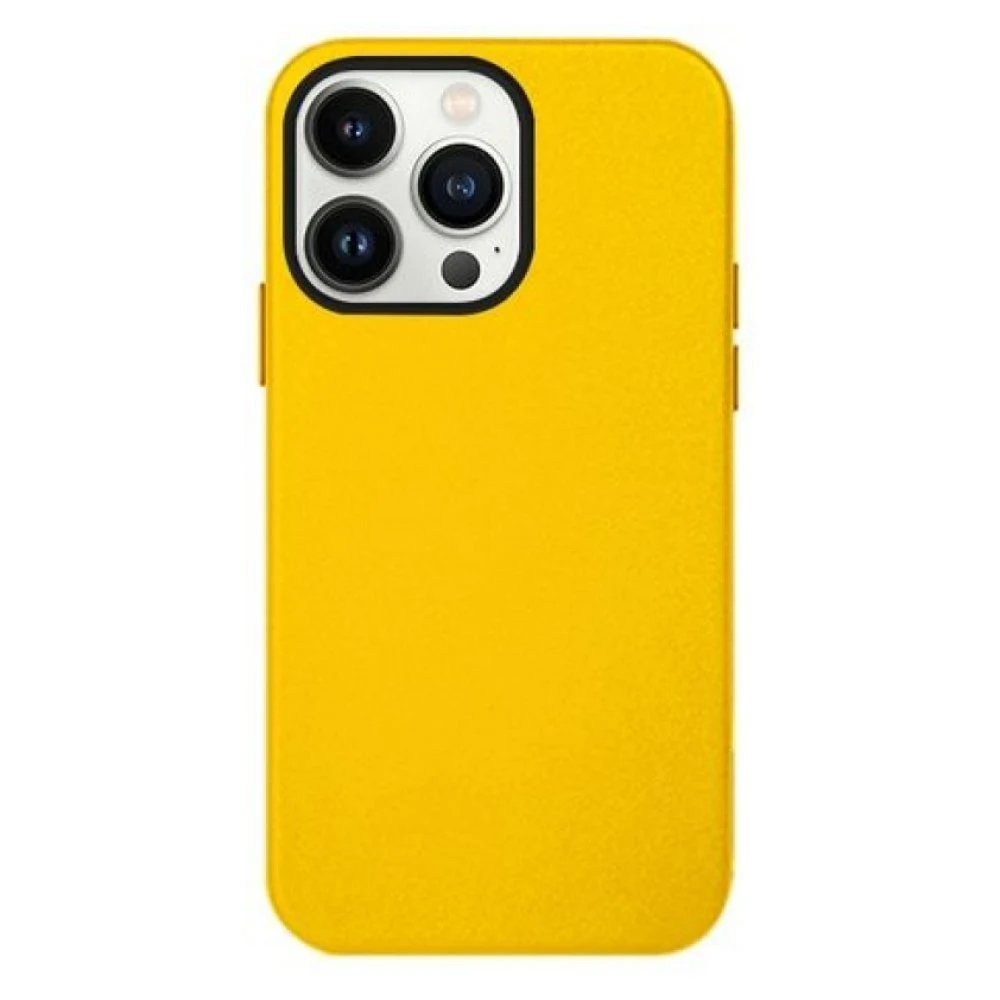 Чехол K-DOO Noble Collection Magsafe для iPhone 15 Pro Max, кожа. Цвет: желтый