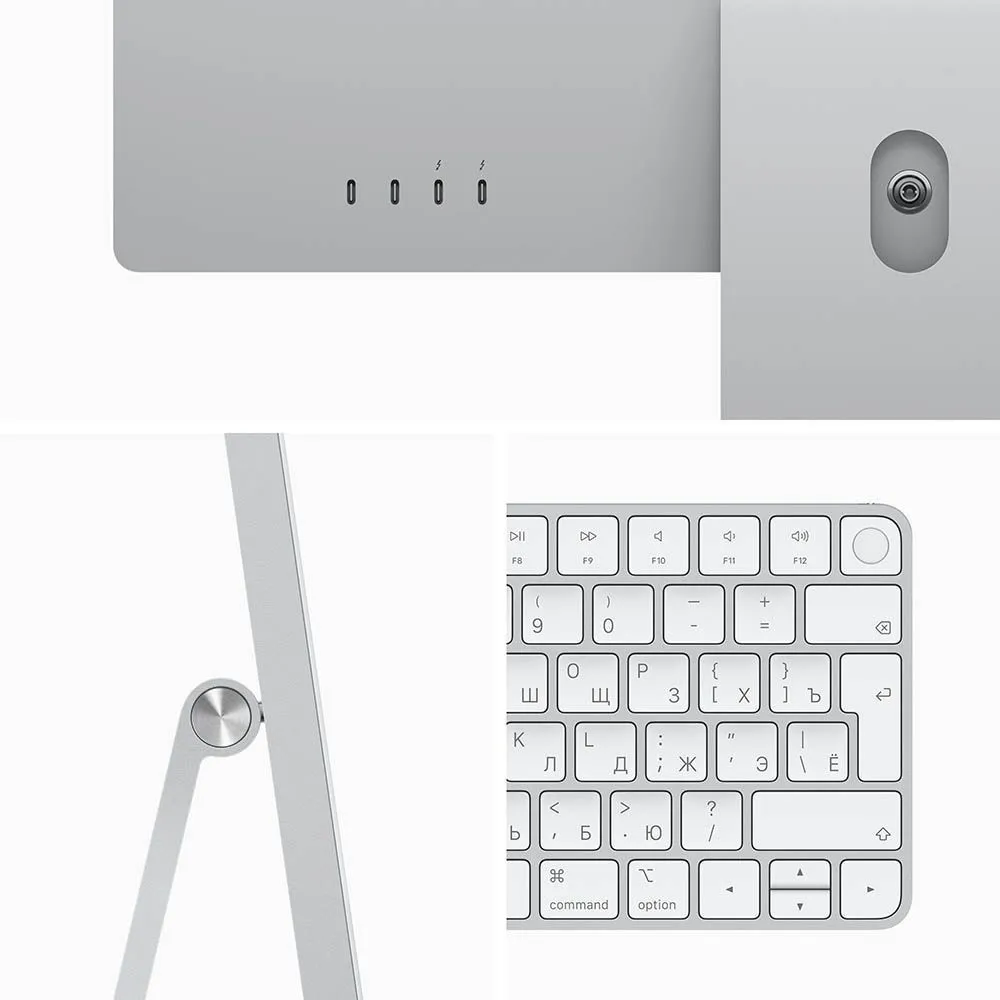 Apple iMac 24" (M1, 2021) 8CPU/8GPU/8GB/512GB SSD Цвет: Серебристый (MGPD3RU/A)